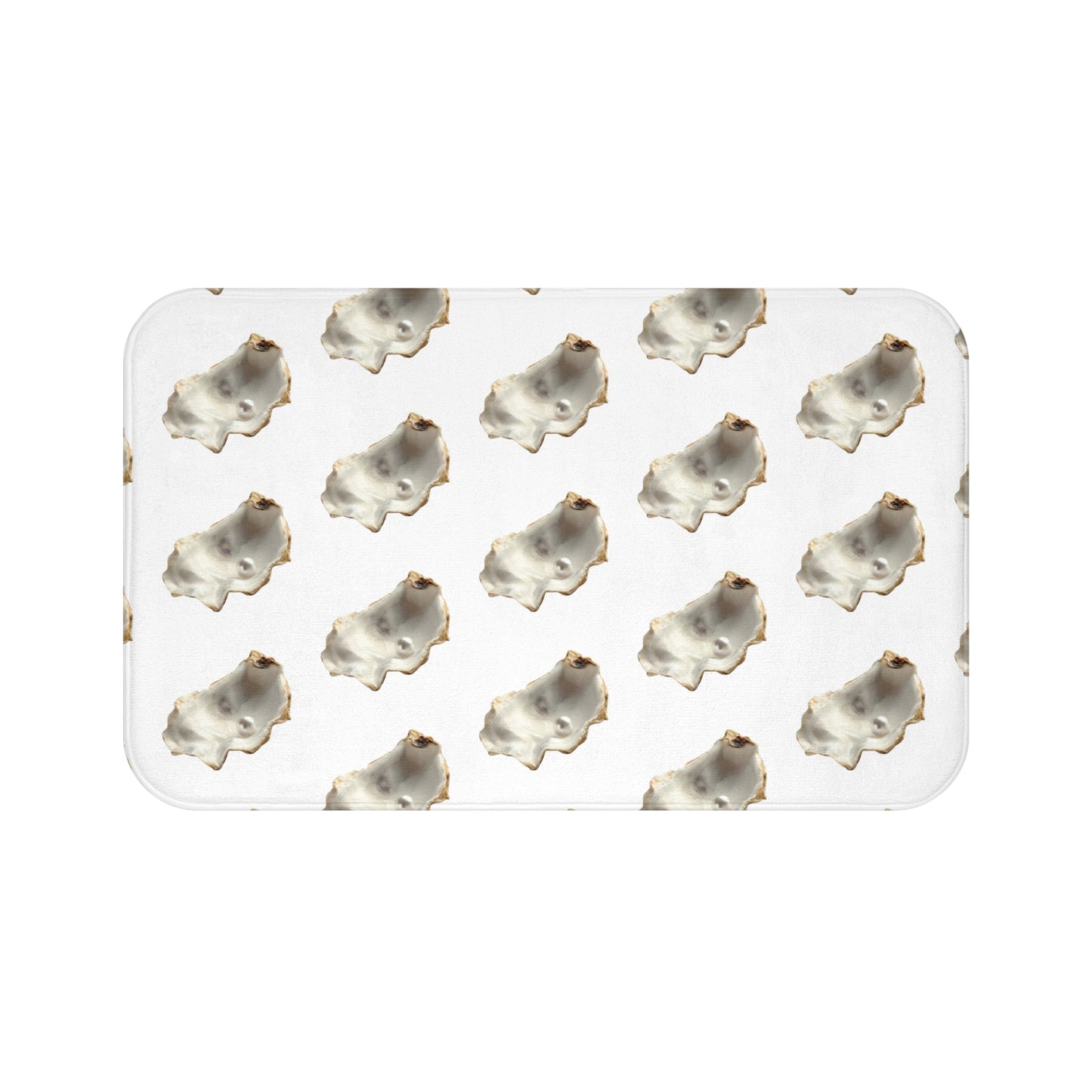 White Freshwater Pearl Bath Mat, 2 Sizes - Tropical Vibes for Home Decor