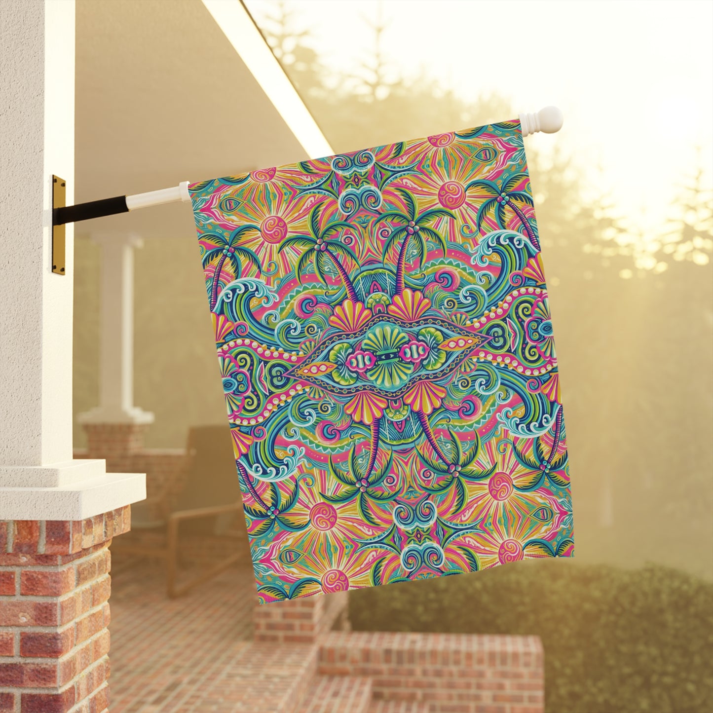 Tropical Garden Flag - Perfect for Outdoor Decor / Kaleido Bay