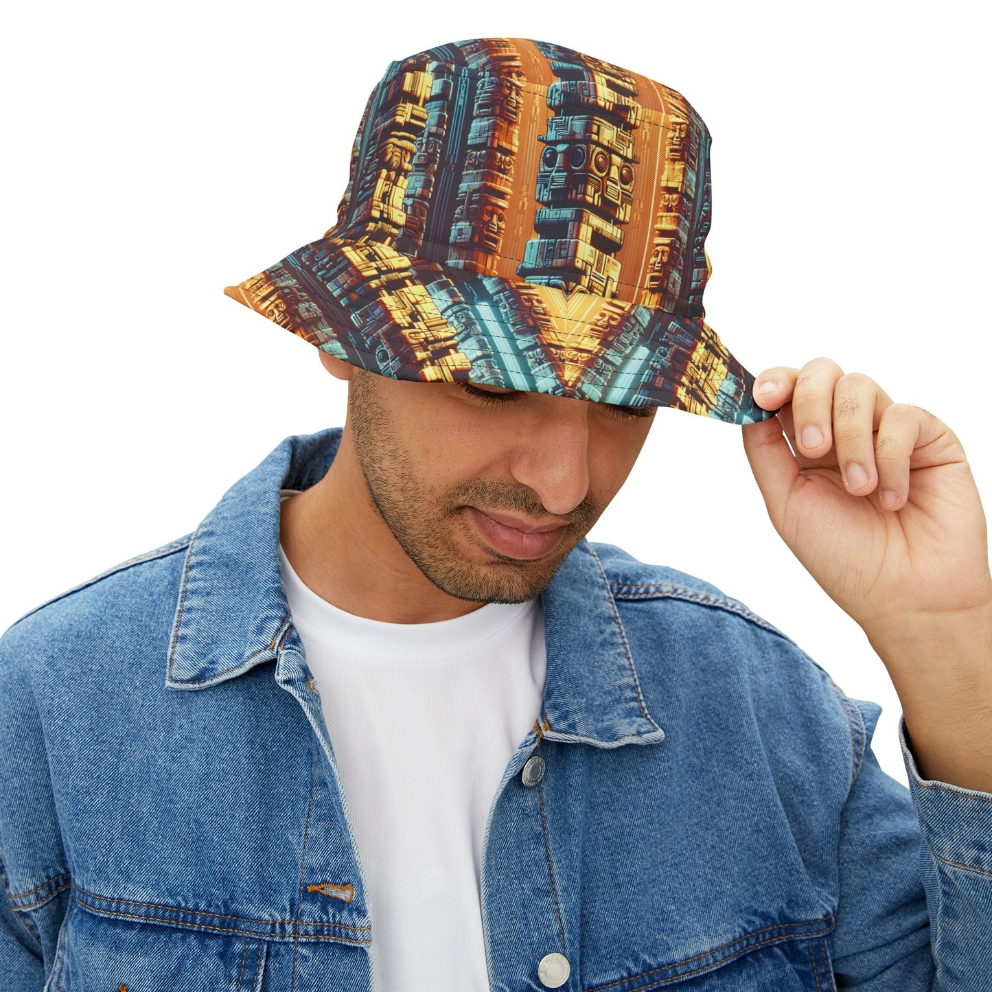 Tropical Polyester Bucket Hat, 2 Sizes - Techno Tiki Totems