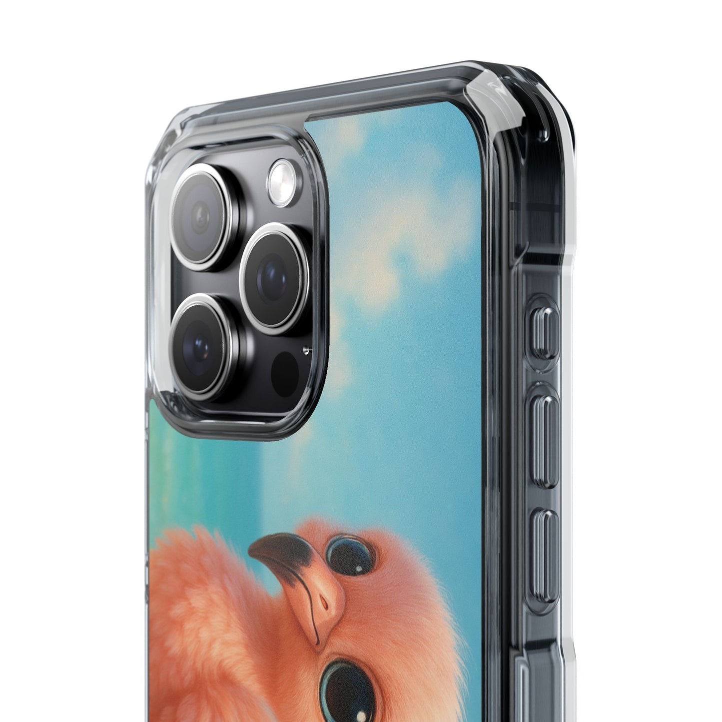 Baby Flamingo Magnetic Clear Phone Case, Many Models