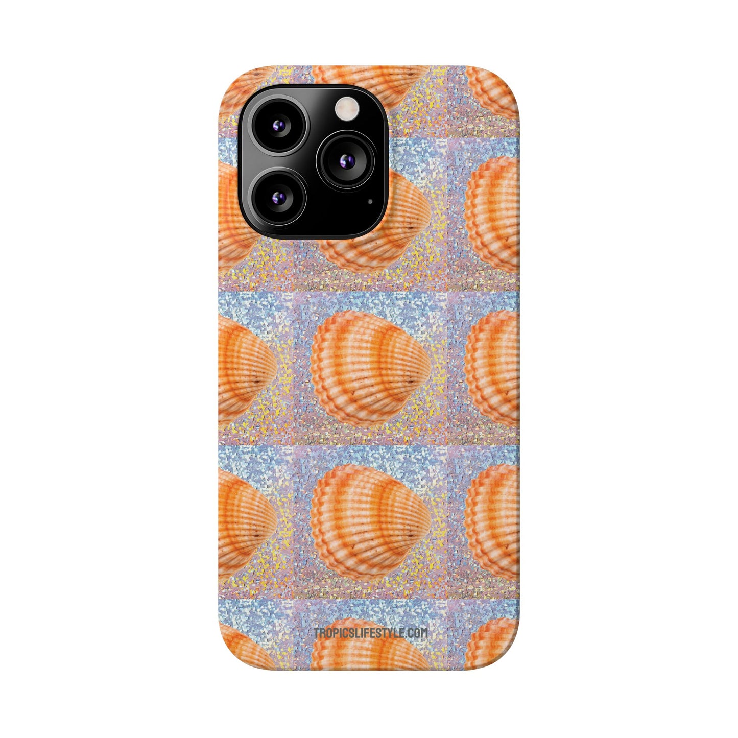 Slim Phone Cases - Disco Orange Scallop