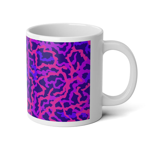 Jumbo Mug, 20oz, Coral Threads Heatwave | Tropical Coffee Cup
