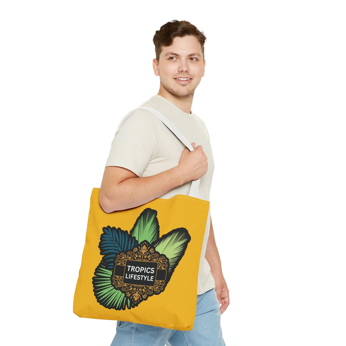 Elegant Tropics Lifestyle Logo Tote Bag - 3 Sizes, Yellow