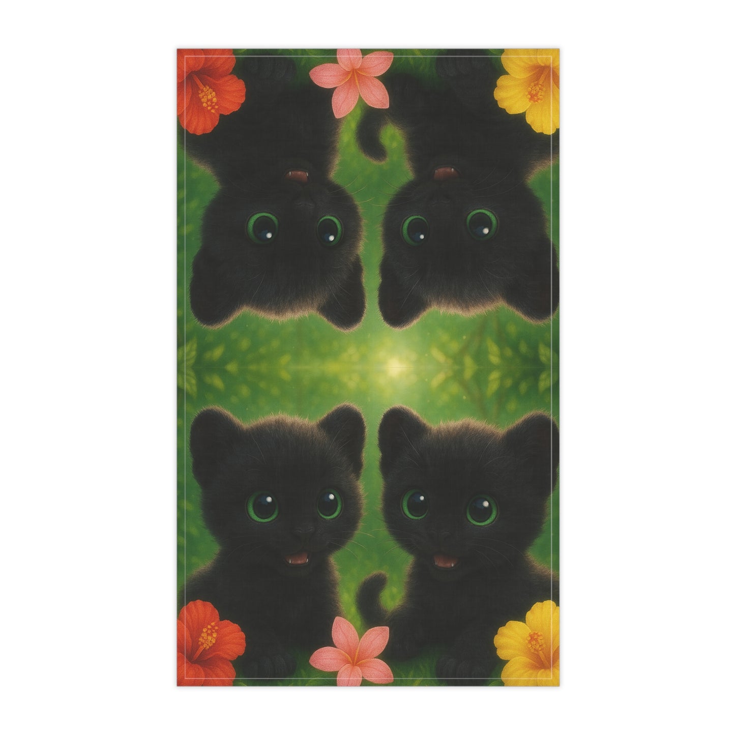 Tropical Tea Towels – Paradise Kitchen Decor / Baby Black Panthers