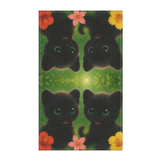 Tropical Tea Towels – Paradise Kitchen Decor / Baby Black Panthers