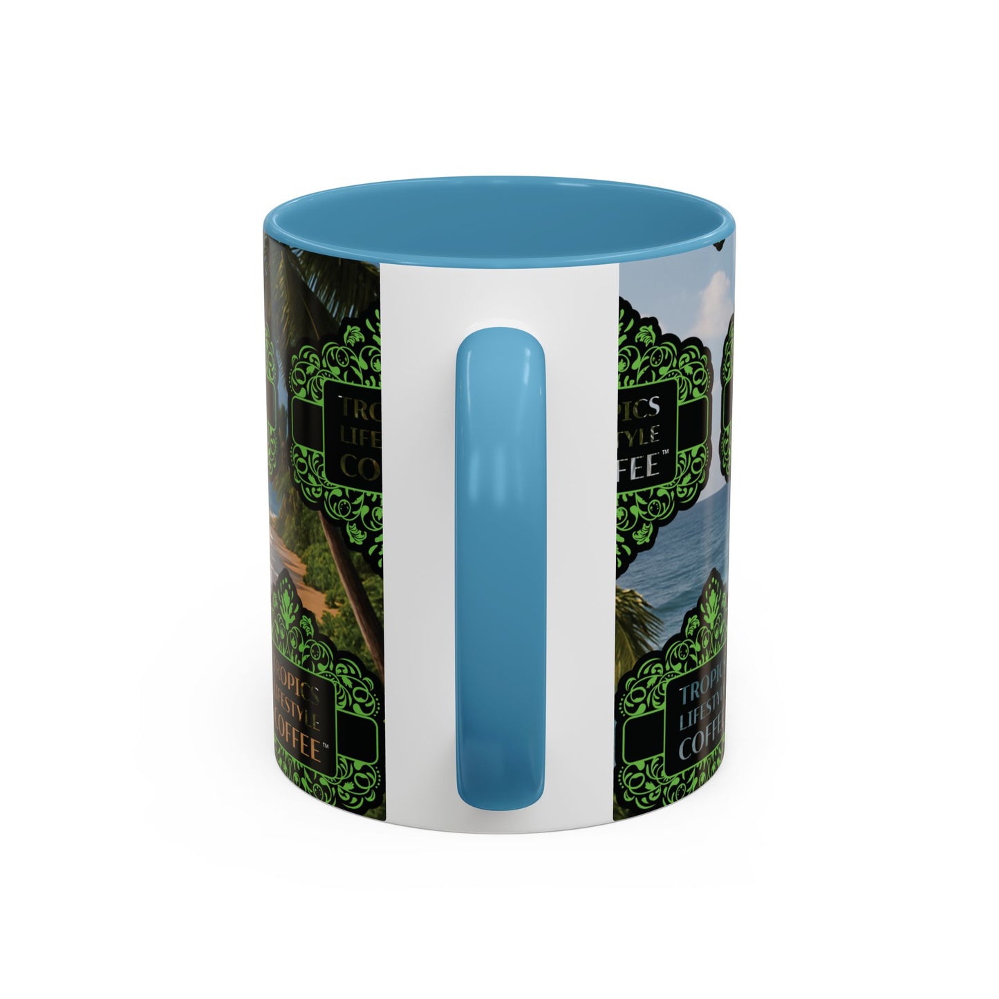 Accent Coffee Mug (11, 15oz), 8 Colors - Tropics Lifestyle Coffee, Meet You There