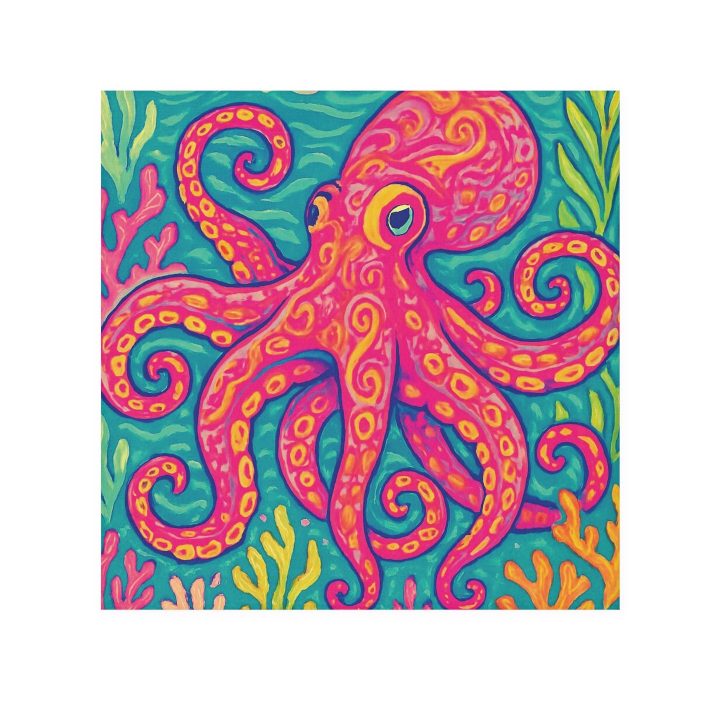 Face Towel - Red Kraken Joe