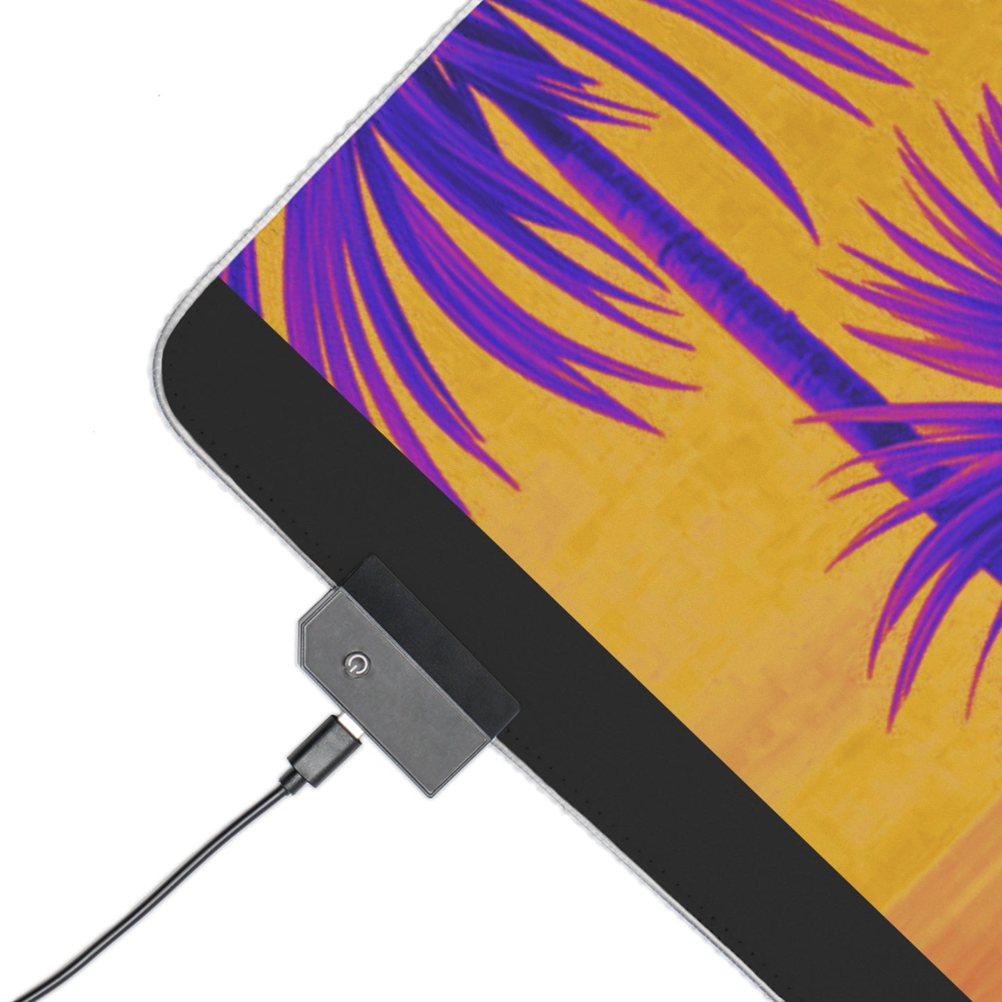 LED Gaming Mouse Pad With Vibrant RGB Lighting, 4 Sizes / Tiny Palm Island, Pop