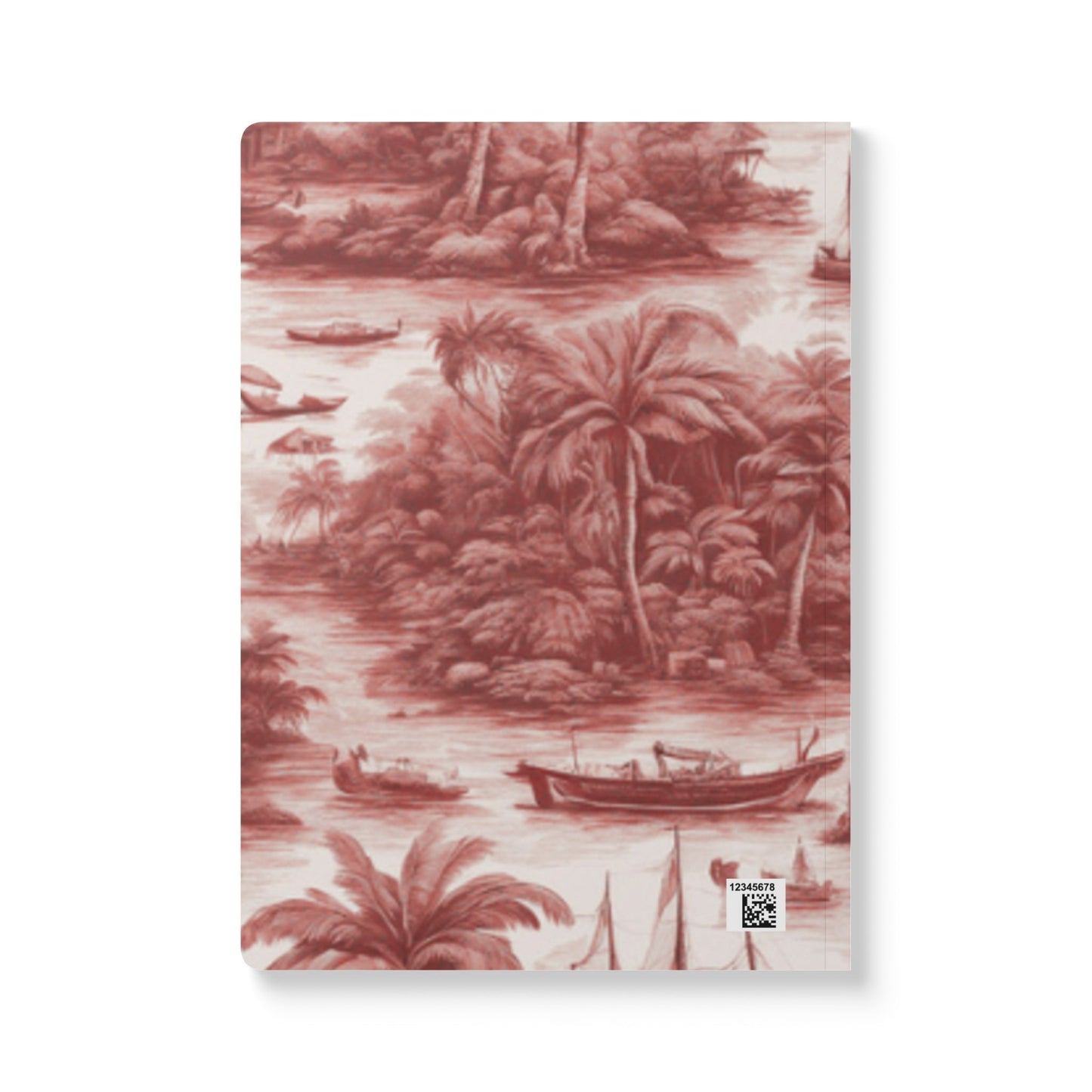 Copy of Softcover Journal - Tropical Toile #1, Black