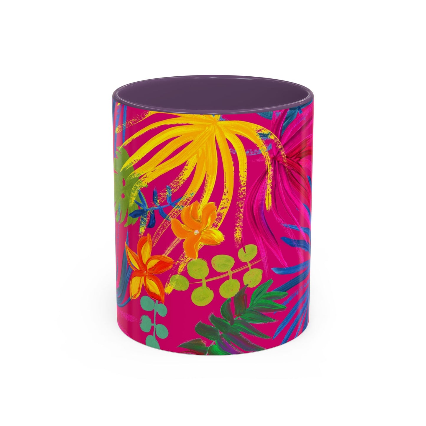 Accent Coffee Mug | Tropical-Inspired Drinkware / Exotic Flora