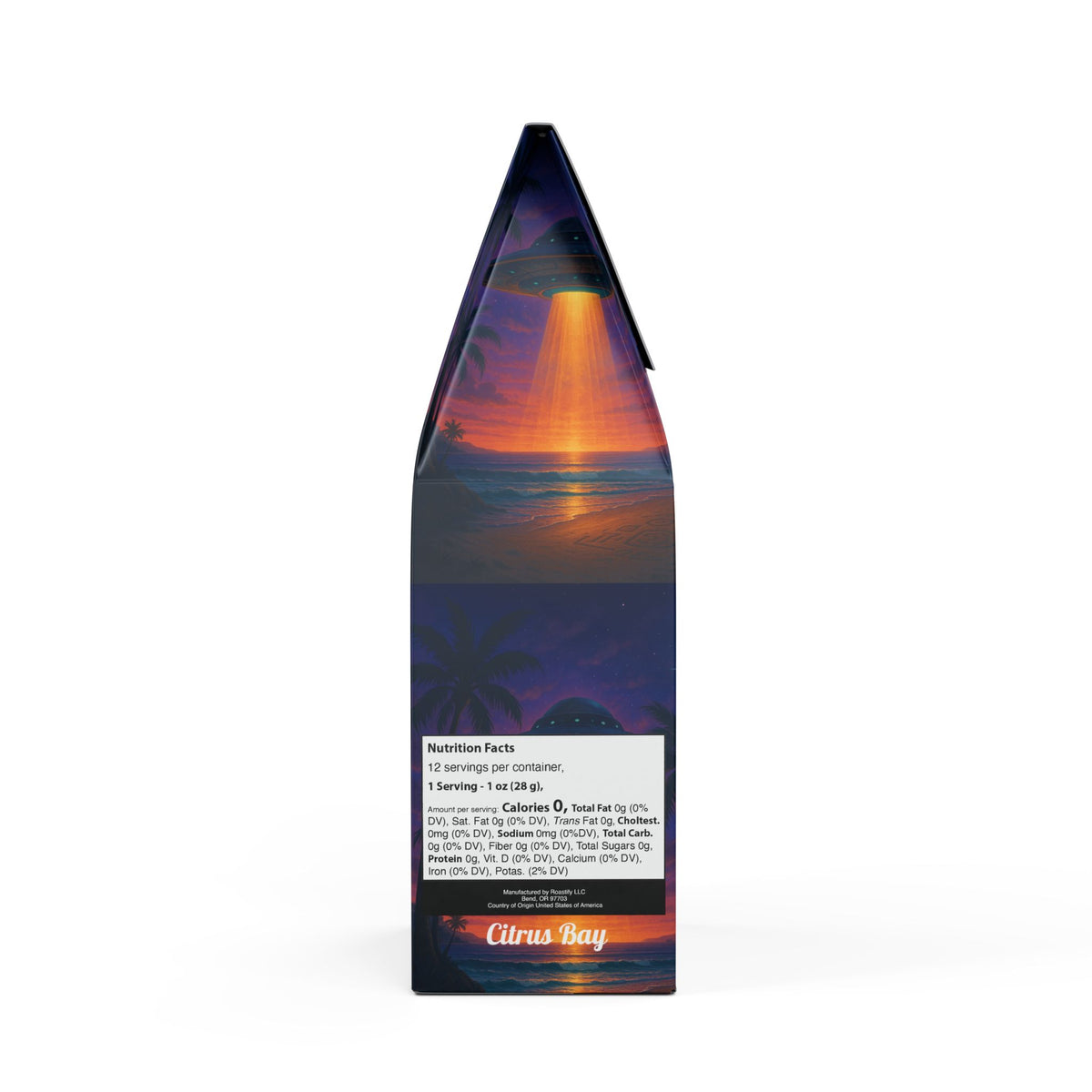 Citrus Bay Blend™ (Medium Roast) Specialty Grade Craft Coffee / Beach UFO at Night