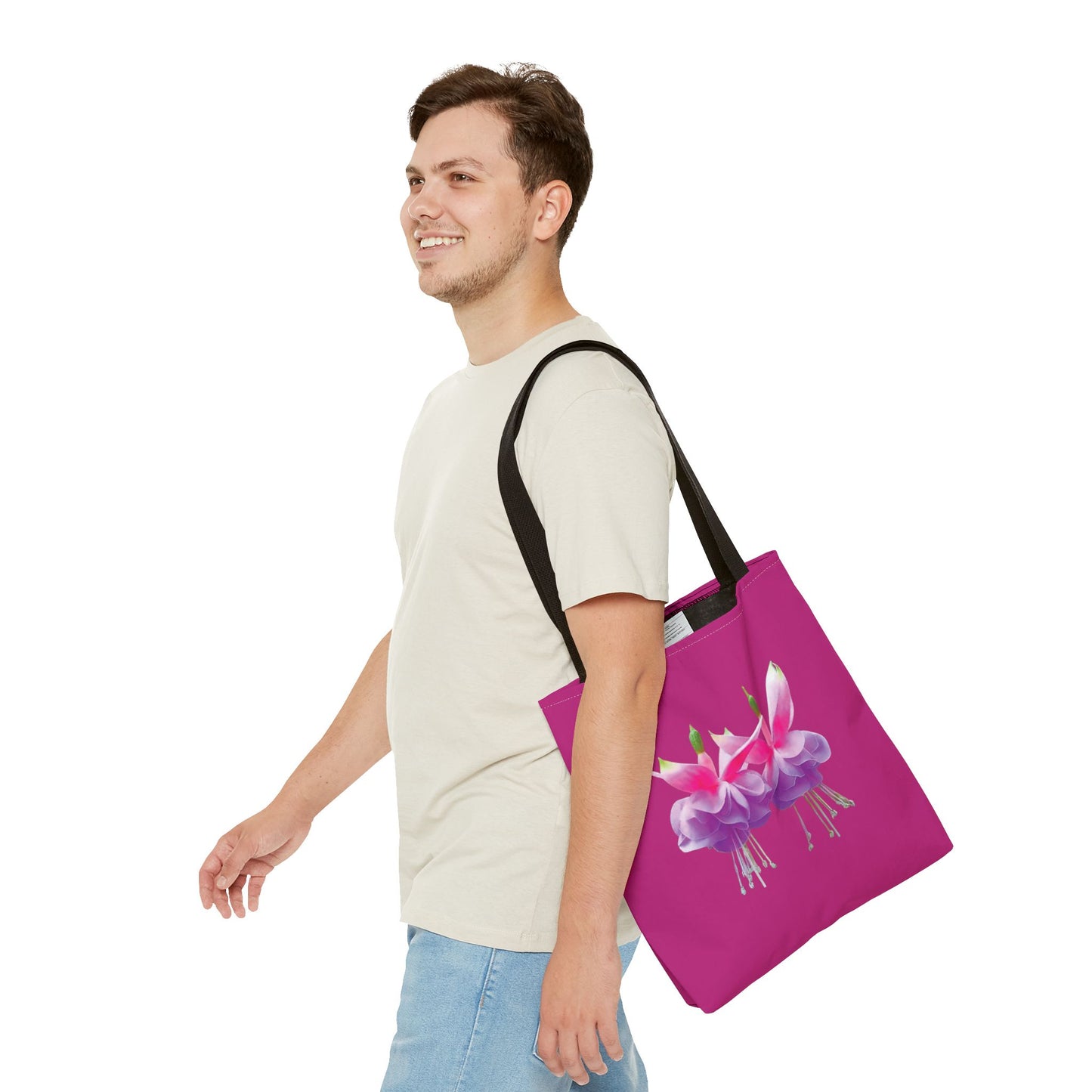 Tropical Real Two Fuchsias/Pink Tote Bag - 3 Sizes