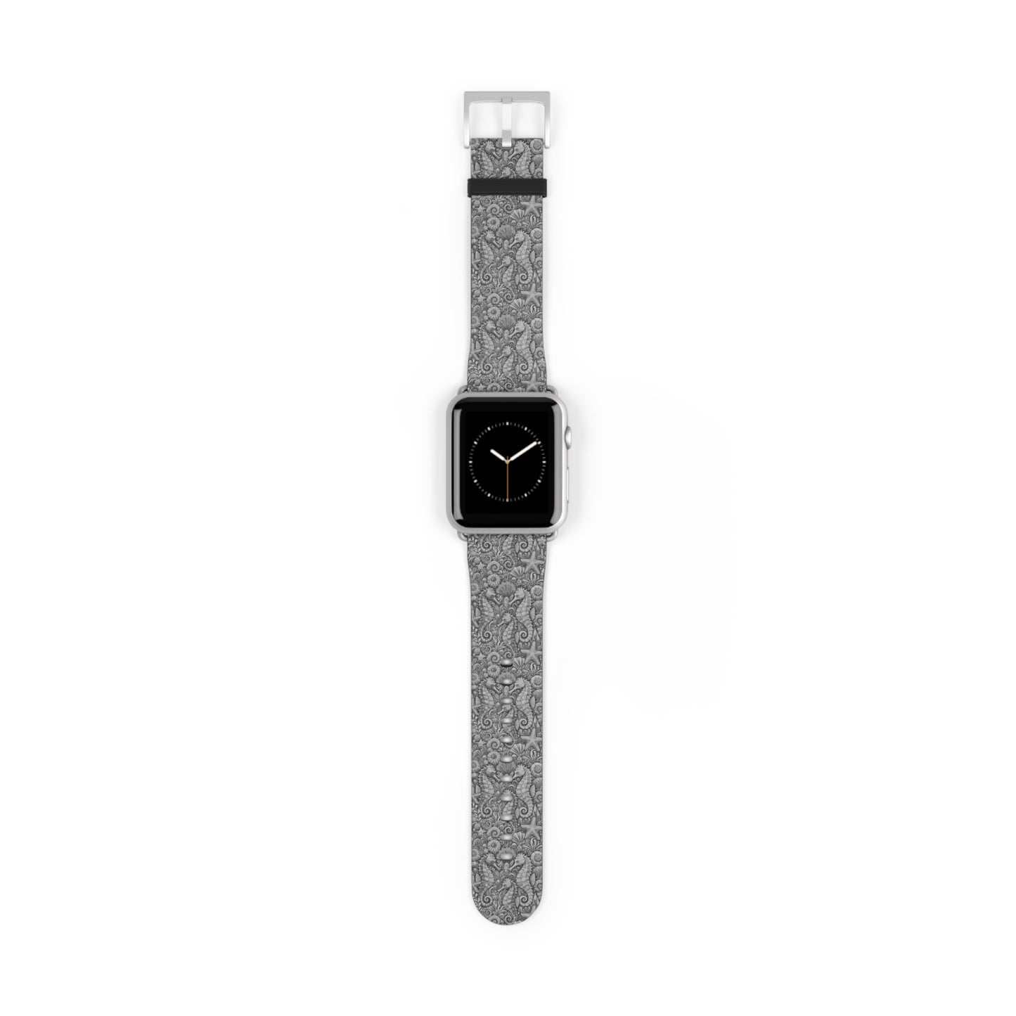 Apple Watch Band - Tropical Seahorse Trio, Noir