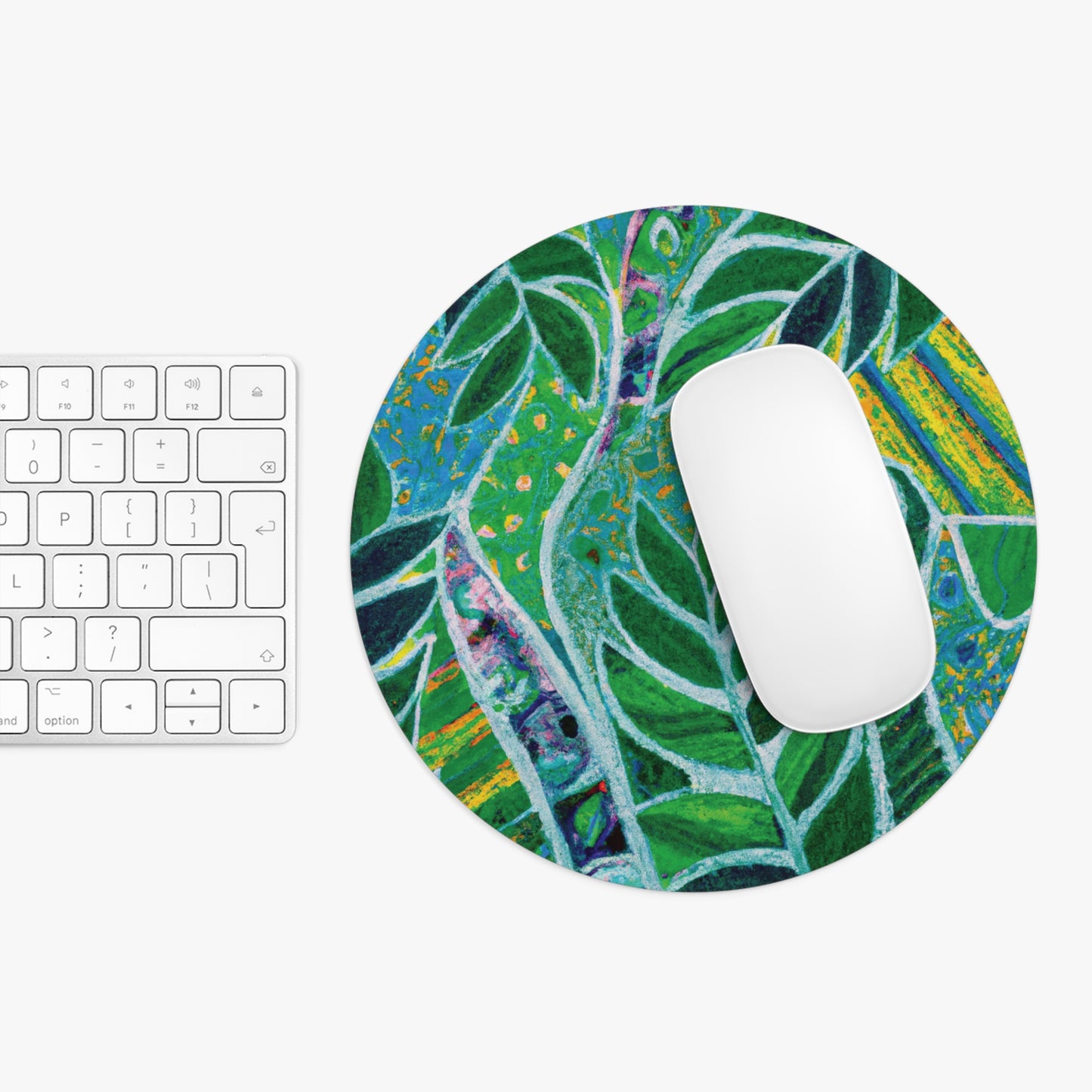 Rainforest Mouse Pad, 2 Shapes - Beach Vibes for Home Office & Gamer / Amazon Whimsy, Green