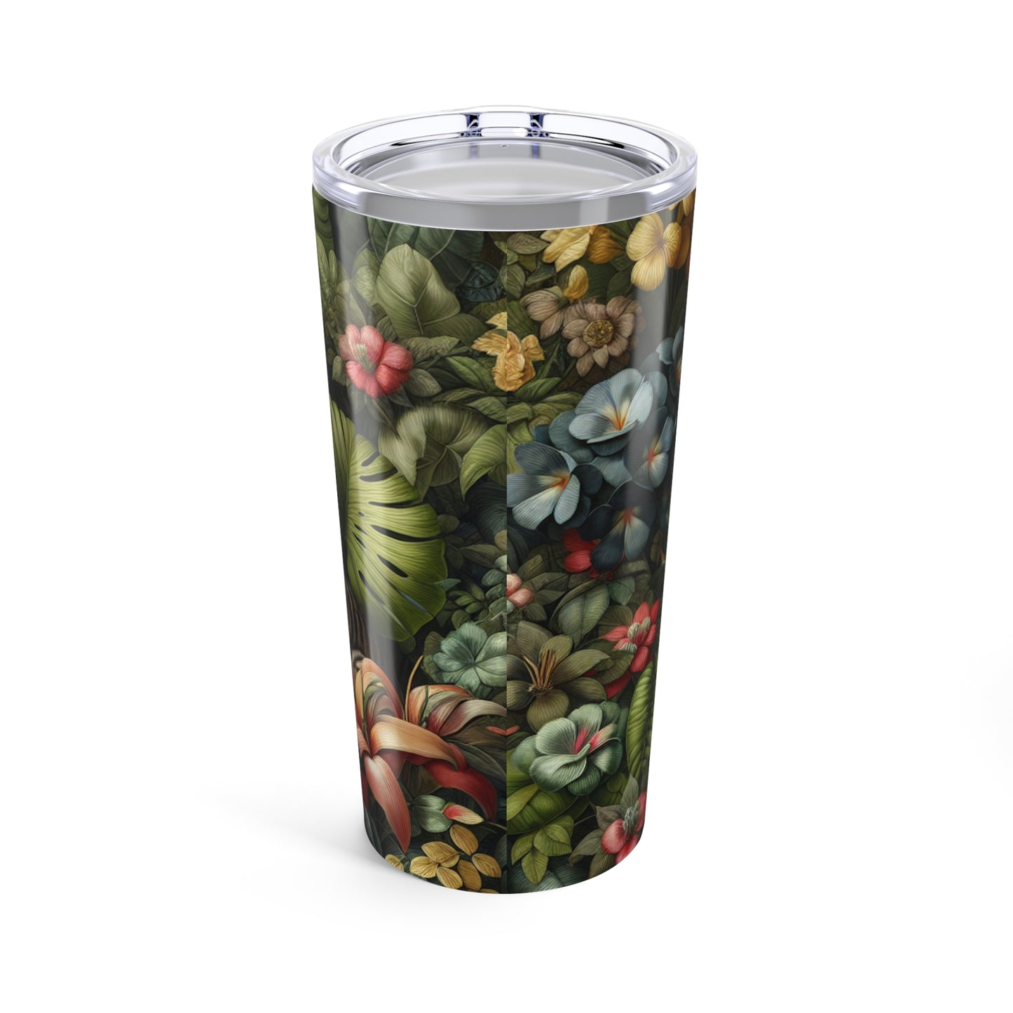 20oz Tropical Glossy Tumbler, Stainless Steel / Rainforest Rabbit Outing