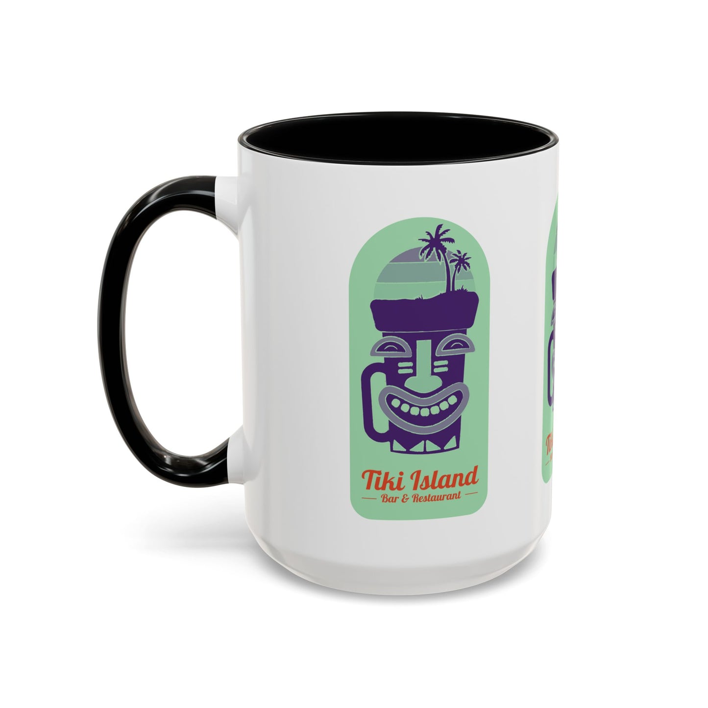 Tiki Island Accent Coffee Mug - Fun Tropical Drinkware for Beach Vibes, green