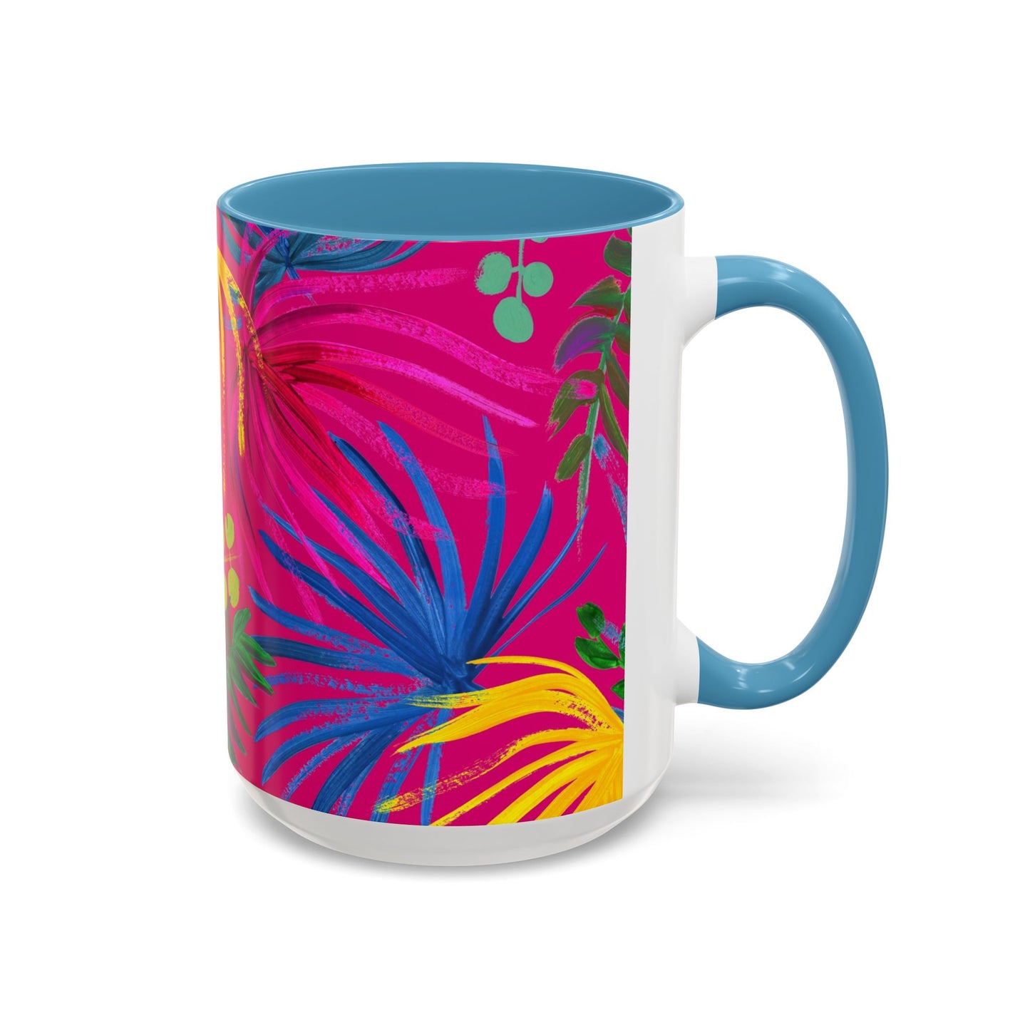 Accent Coffee Mug | Tropical-Inspired Drinkware / Exotic Flora