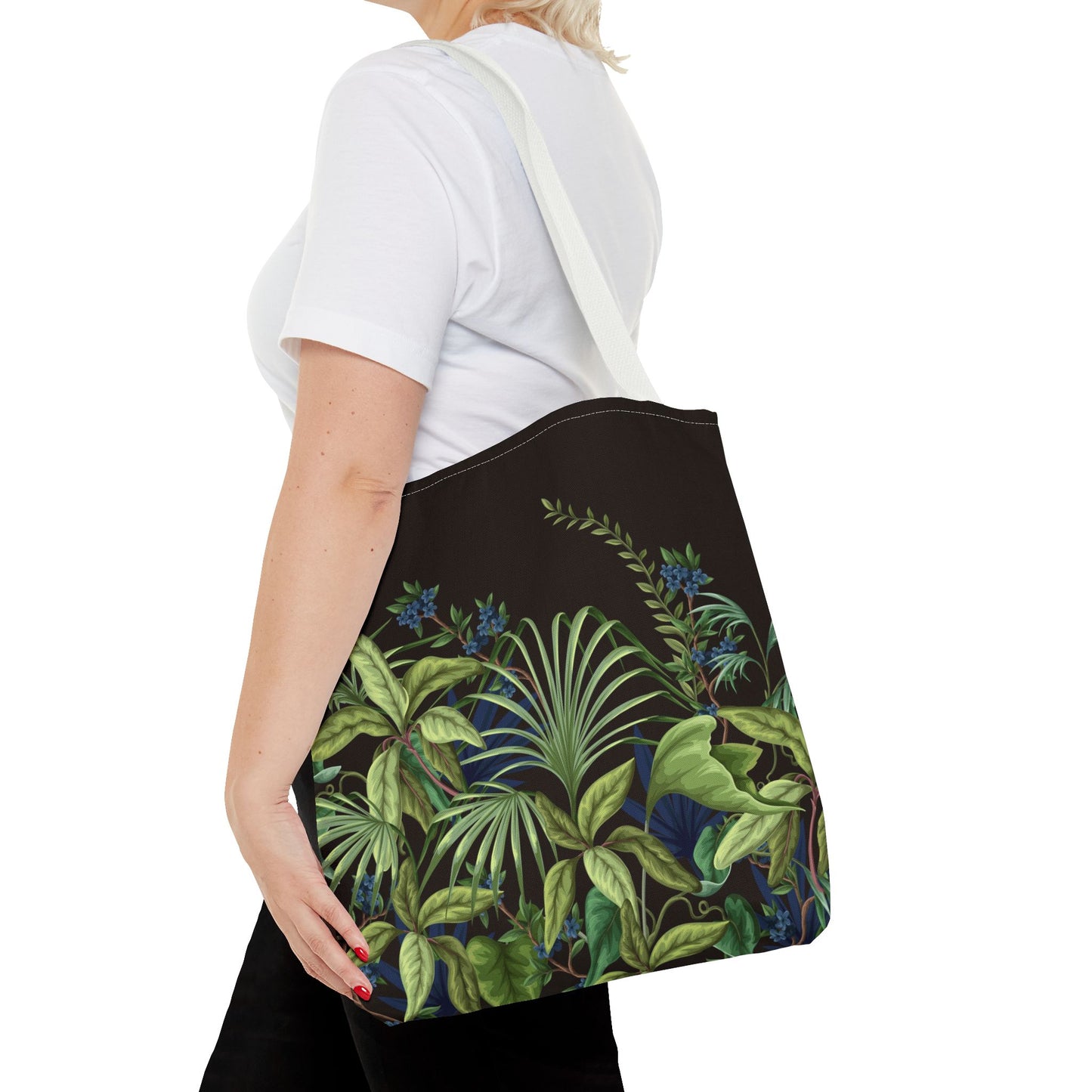 Tropical Midnight Jungle Tote Bag - 3 Sizes