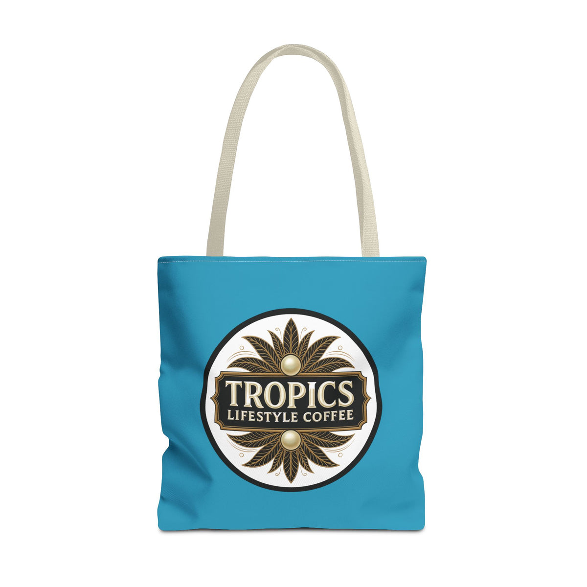 Tropics Lifestyle Coffee Tote Bag - 3 Sizes / Turquoise