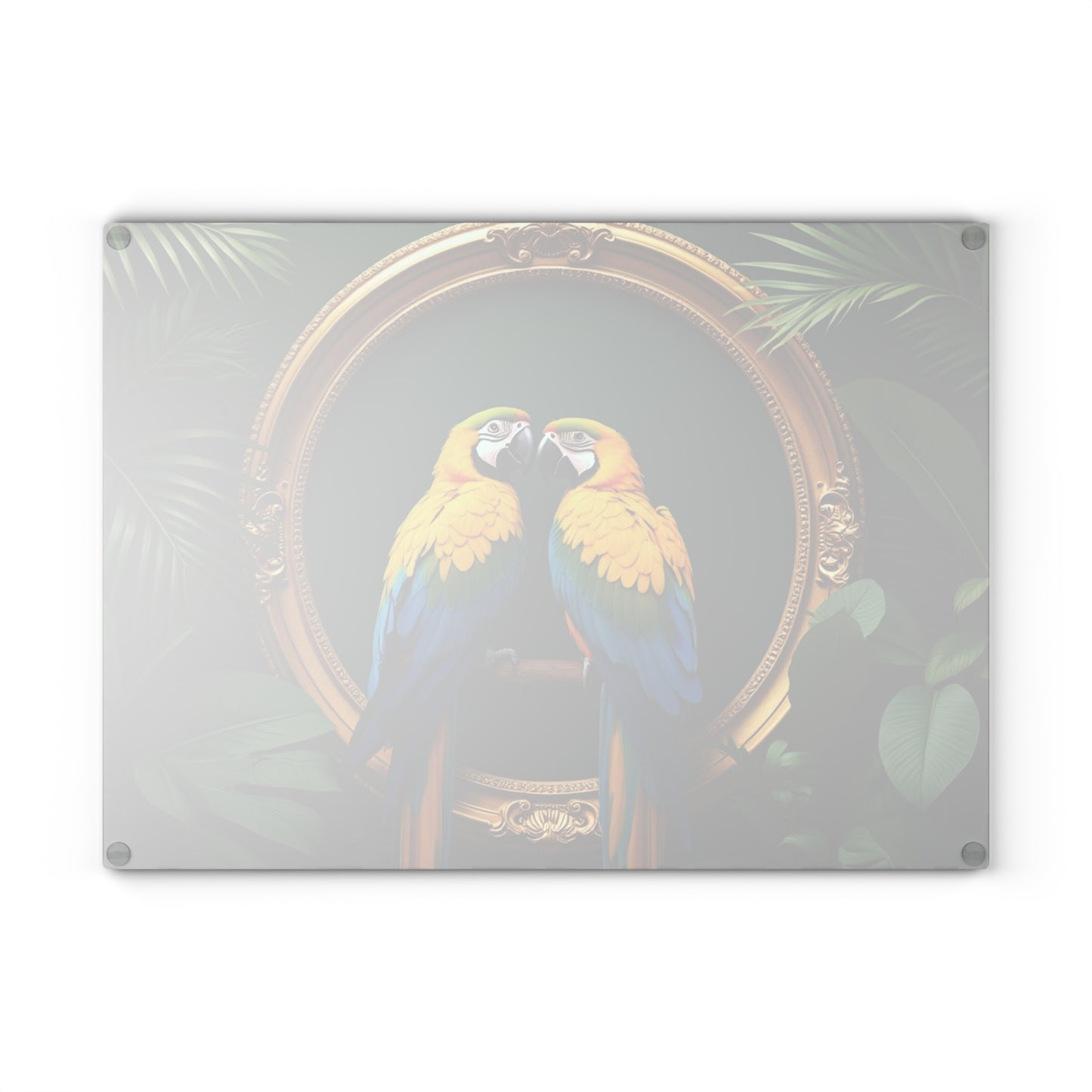 Glass Cutting Board, 2 sizes - Framed Pet Macaws