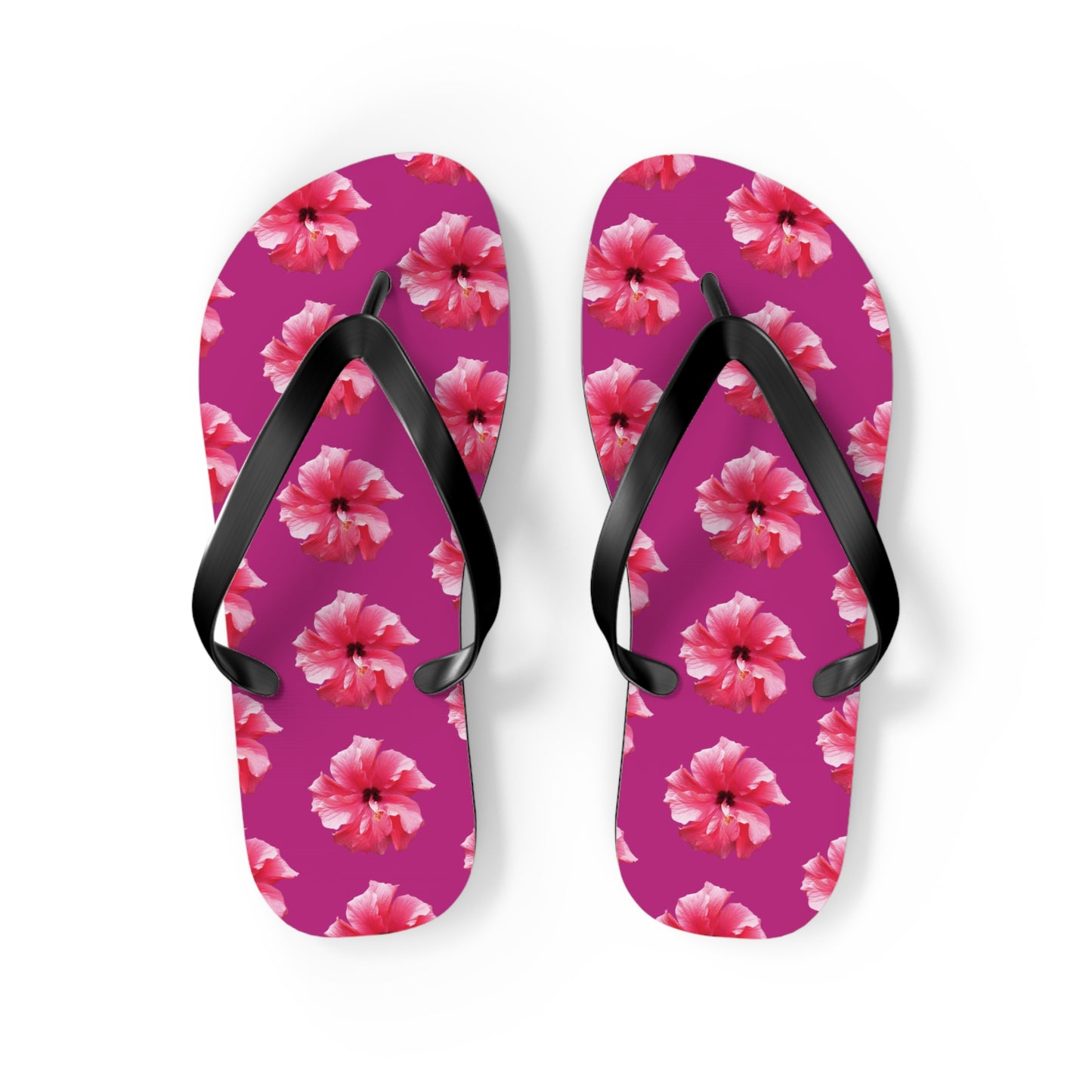 Flip Flops - Pink Hibiscus/Pink