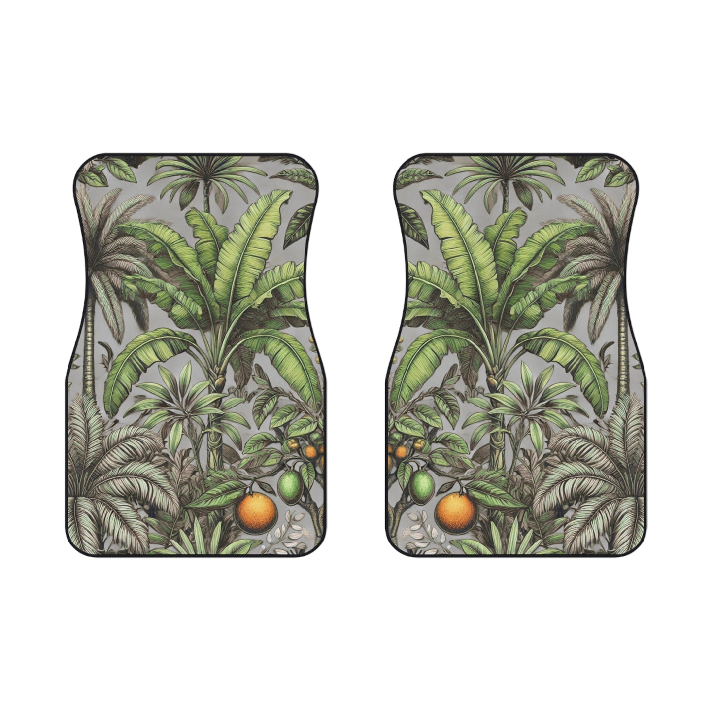 Tropical Fruit/Grey Car Floor Mats - SET of 2