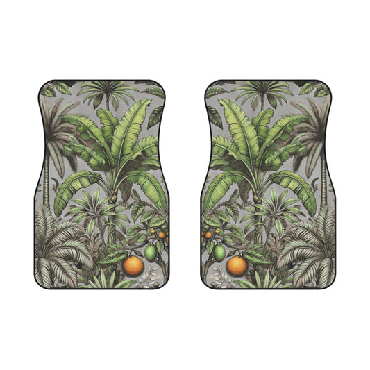 Tropical Fruit/Grey Car Floor Mats - SET of 2