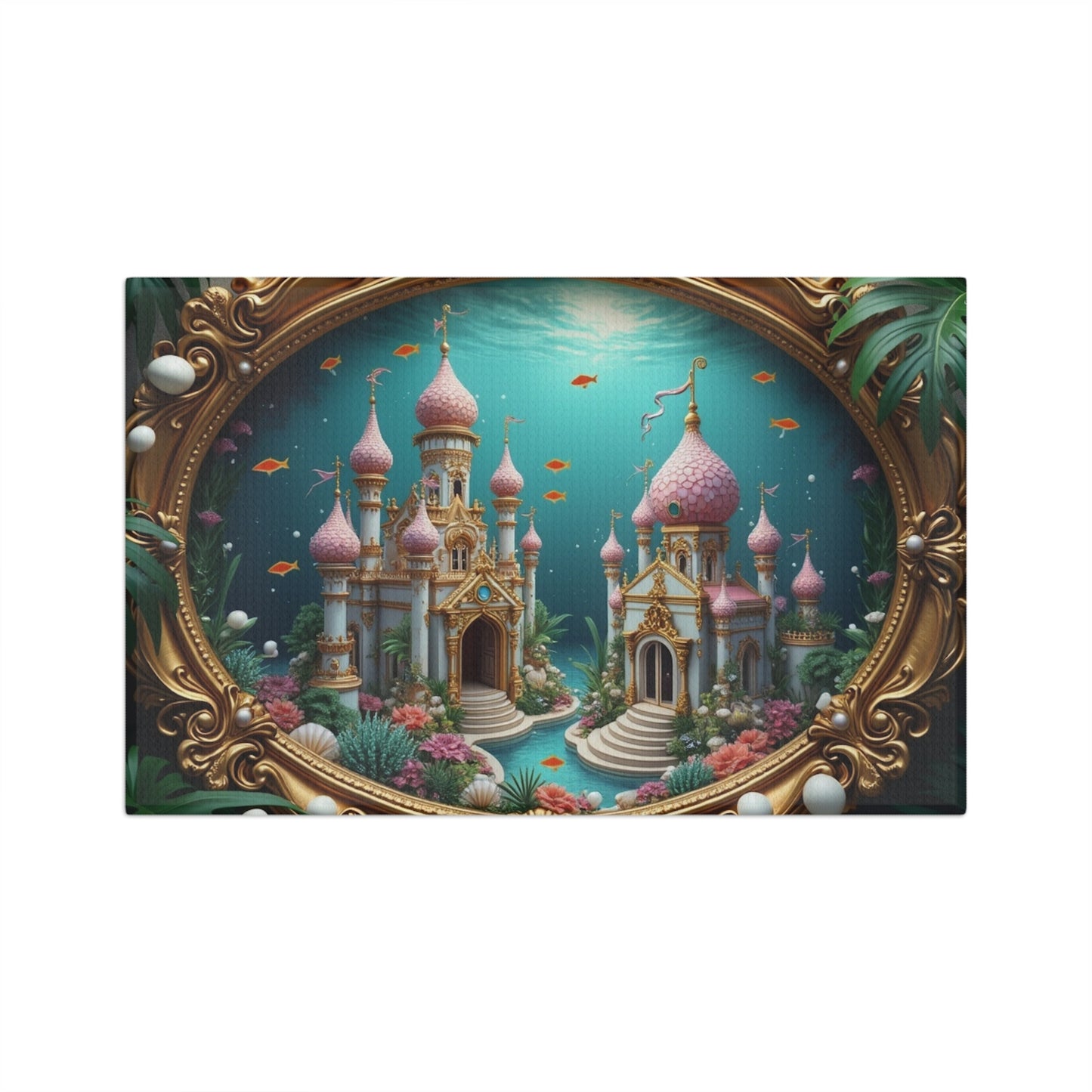 Microfiber Coffee/Tea Towel — Mermaid Palace, Caribbean Sea