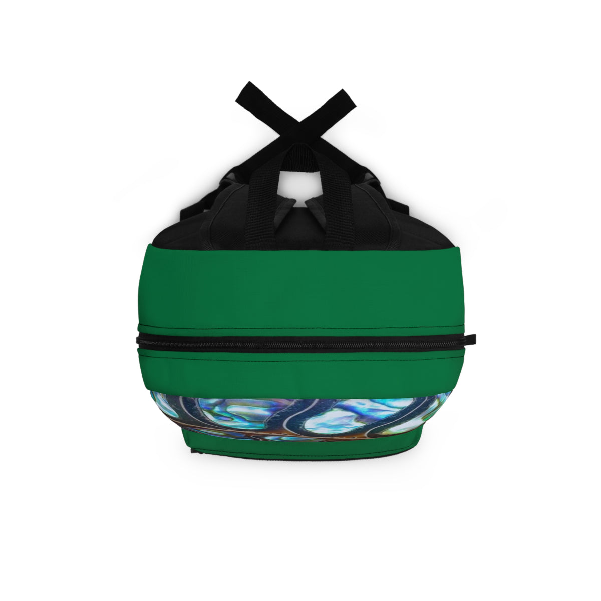 Tropical Backpack  / Ammonite and Abalone, Dark Green