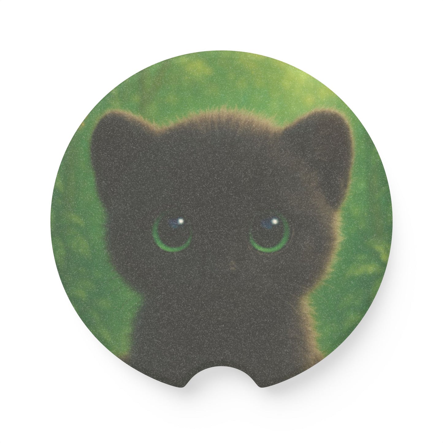 Soapstone Car Coaster - Baby Black Panther