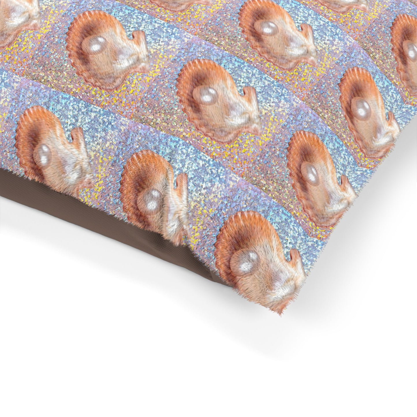 Pet Bed - Cozy and Fun Dog or Cat Bed for Beach Lovers / Disco FW Peach Pearl