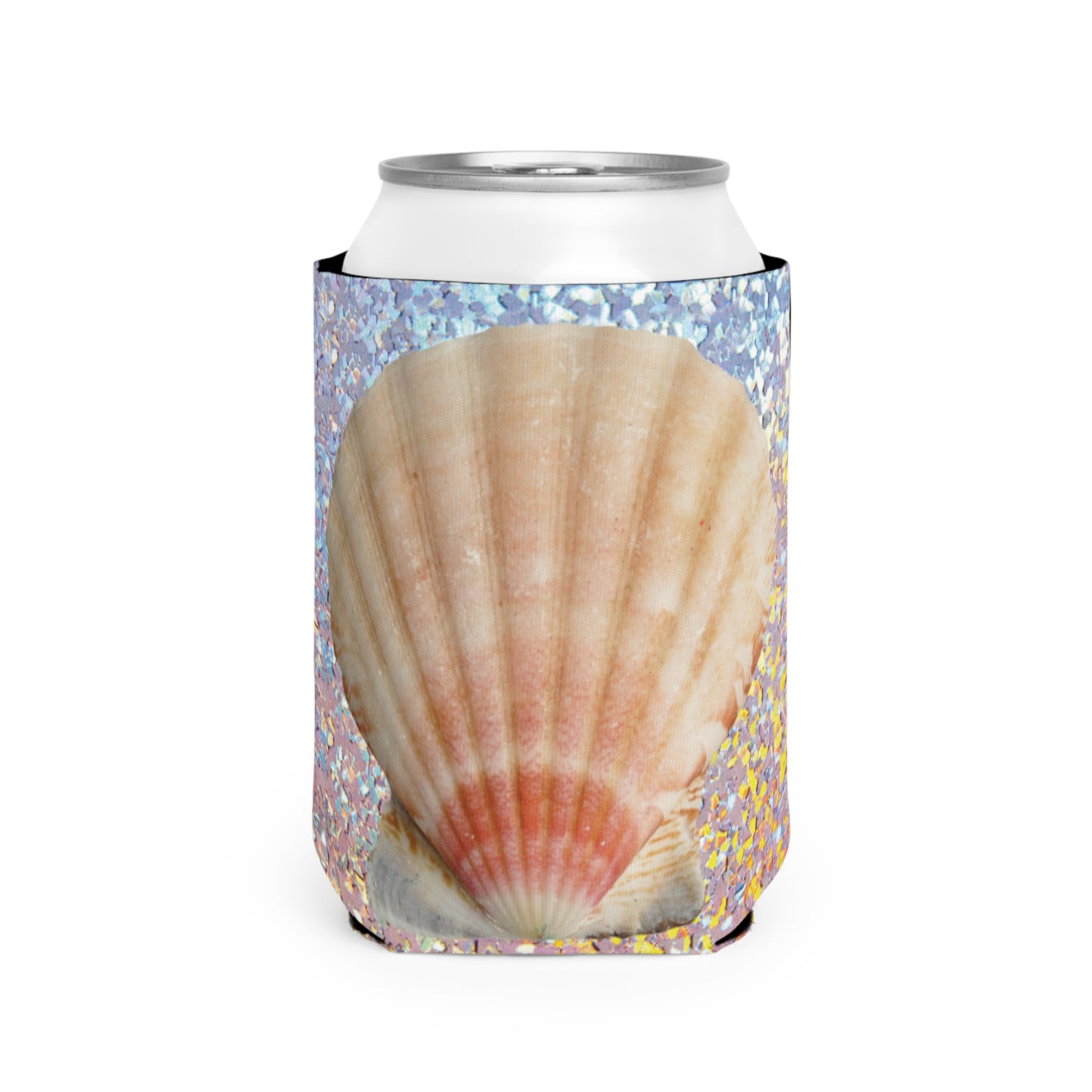 Disco Scallop Shell Can Cooler Sleeve - Perfect for Outdoor Picnics