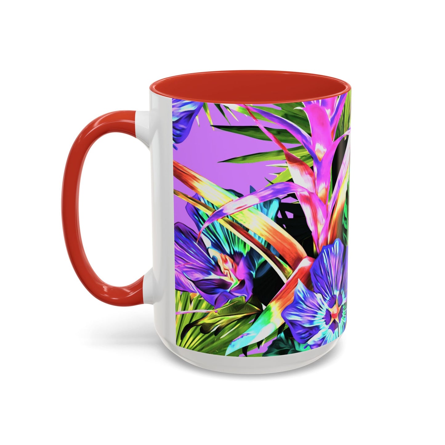 Accent Coffee Mug (11, 15oz), Plant Palooza, purple / Various Colors