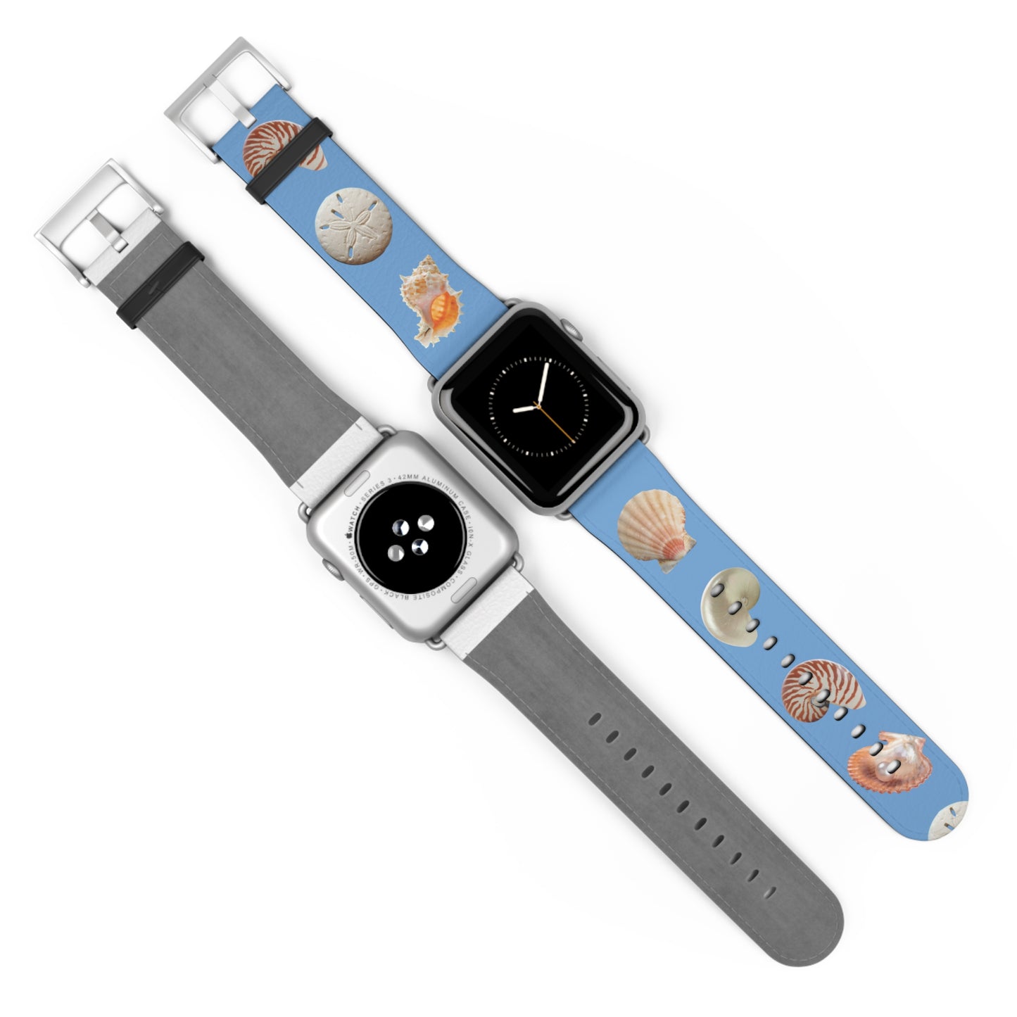 Apple Watch Band - Mixed REAL Seashells/Lt. Blue