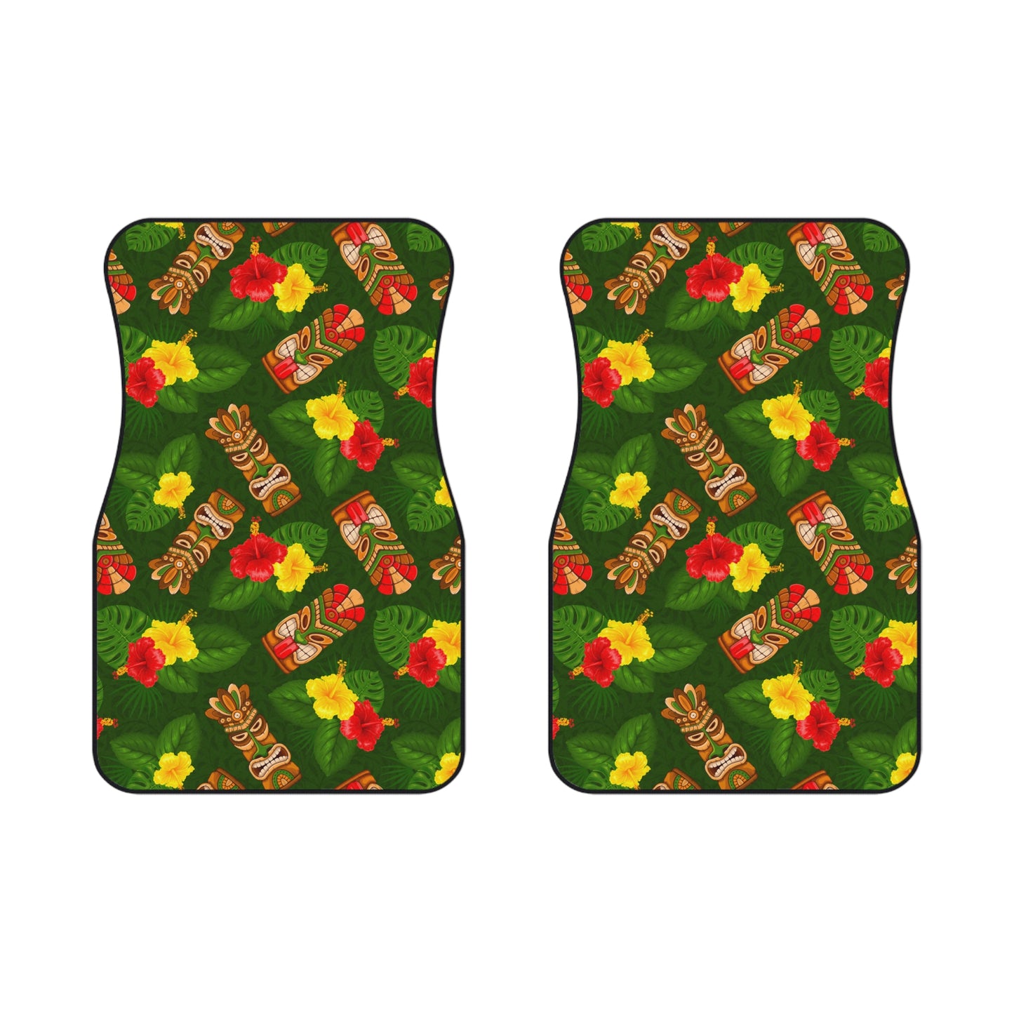 Tropical Tiki Hibiscus Party Car Floor Mats - SET of 2