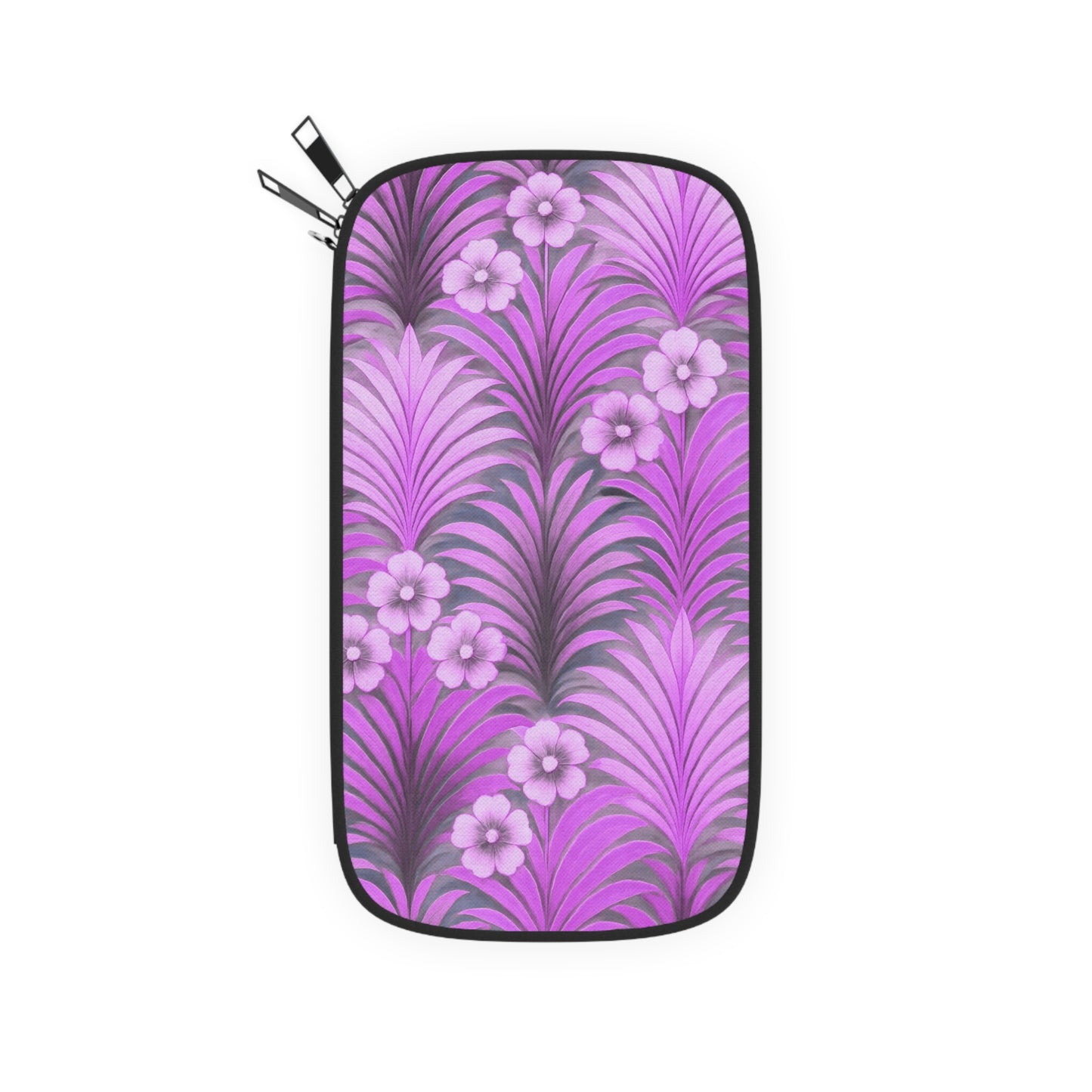 Passport Wallet – Perfect for Travelers & Adventurers / Sunrise Palms, Purple
