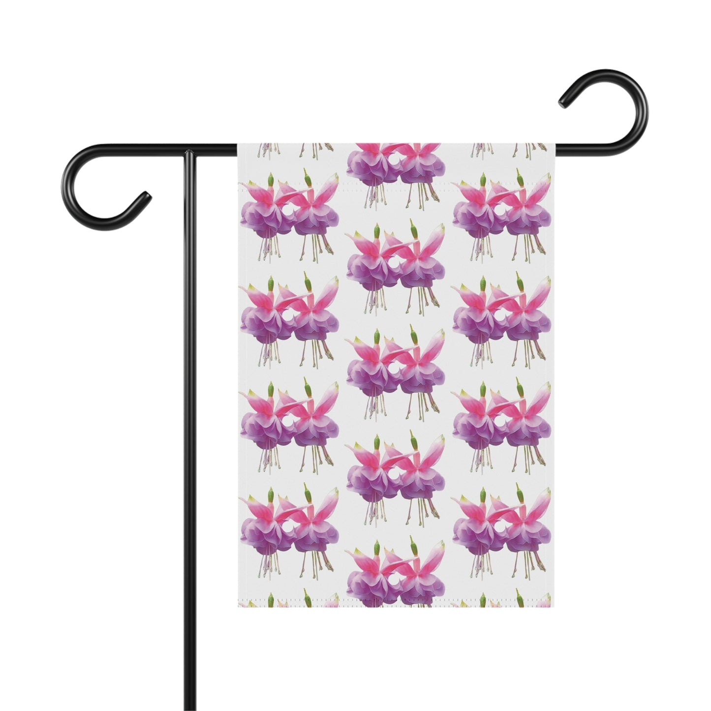 Tropical Garden Flag  - Perfect for Outdoor Decor / Floral Two Pink Fuchsias