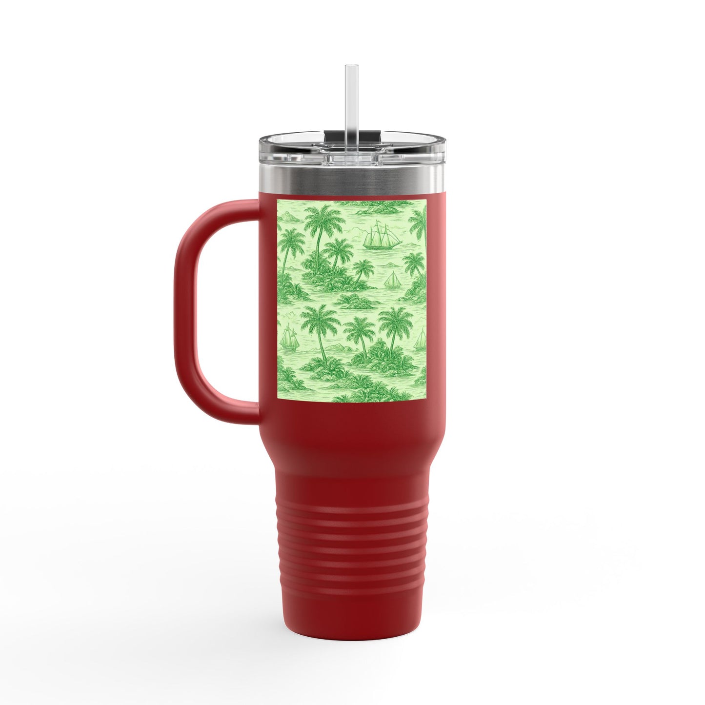 Insulated Travel Mug, 40oz / Faraway Toile/Green - Perfect for Outdoor Adventures