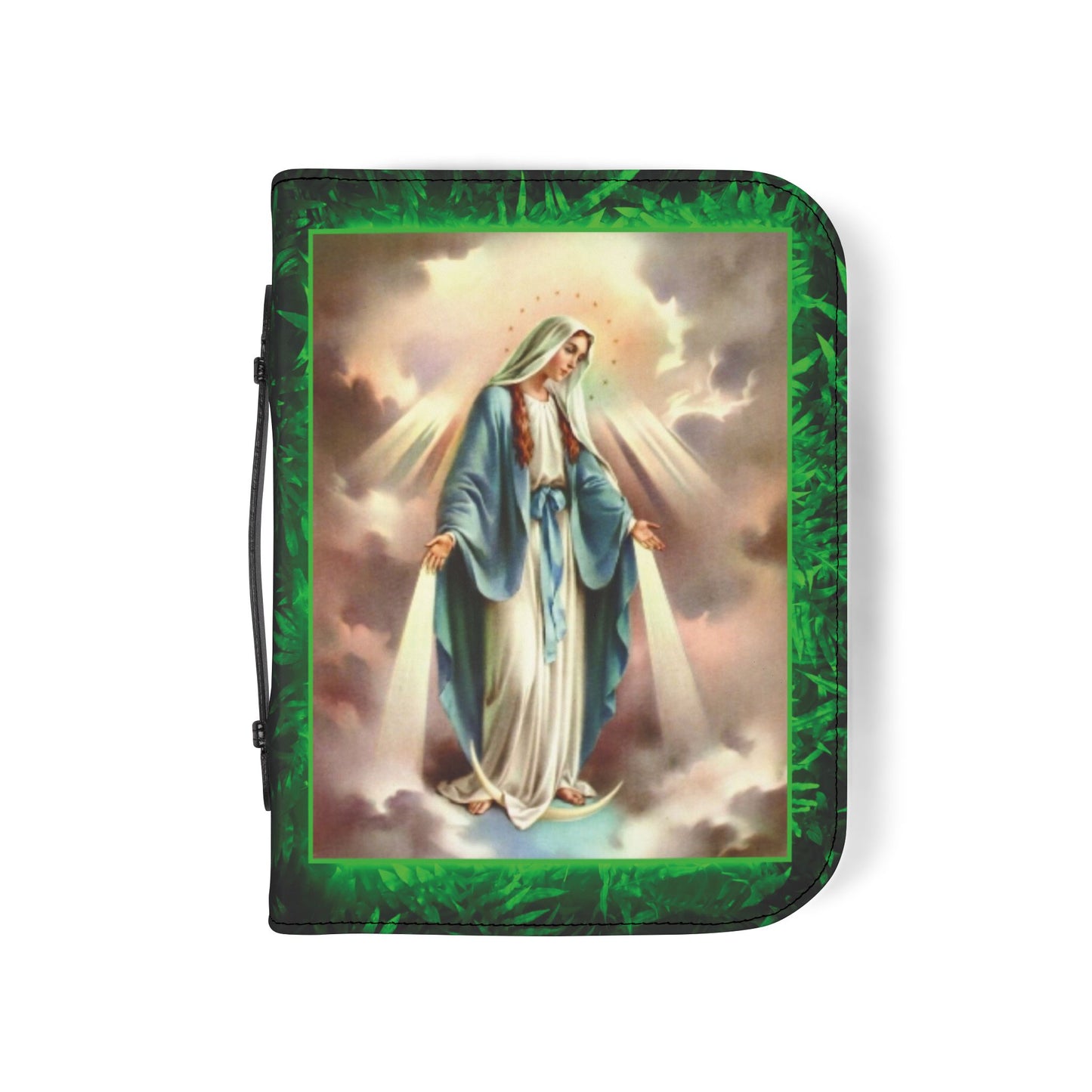 Tropical Glow Bible Cover, Our Lady of Grace / Floral Bible Protector, Christian Church Accessories
