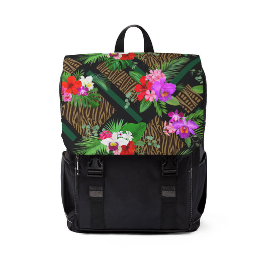 Tiki Orchids / Tropical Floral Unisex Casual Backpack - Perfect for Everyday Adventures