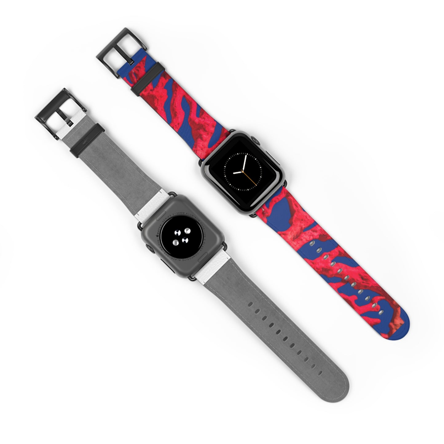 Apple Watch Band - Red Coral, dark blue background