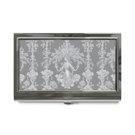 Business Card Holder/Case - Pearl Lady Toile, Slate