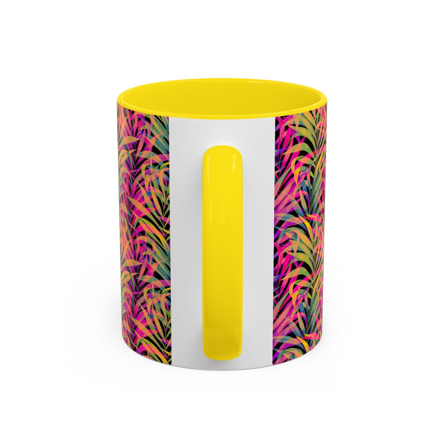 Accent Coffee Mug (11, 15oz), Rainbow Fronds / Various Colors