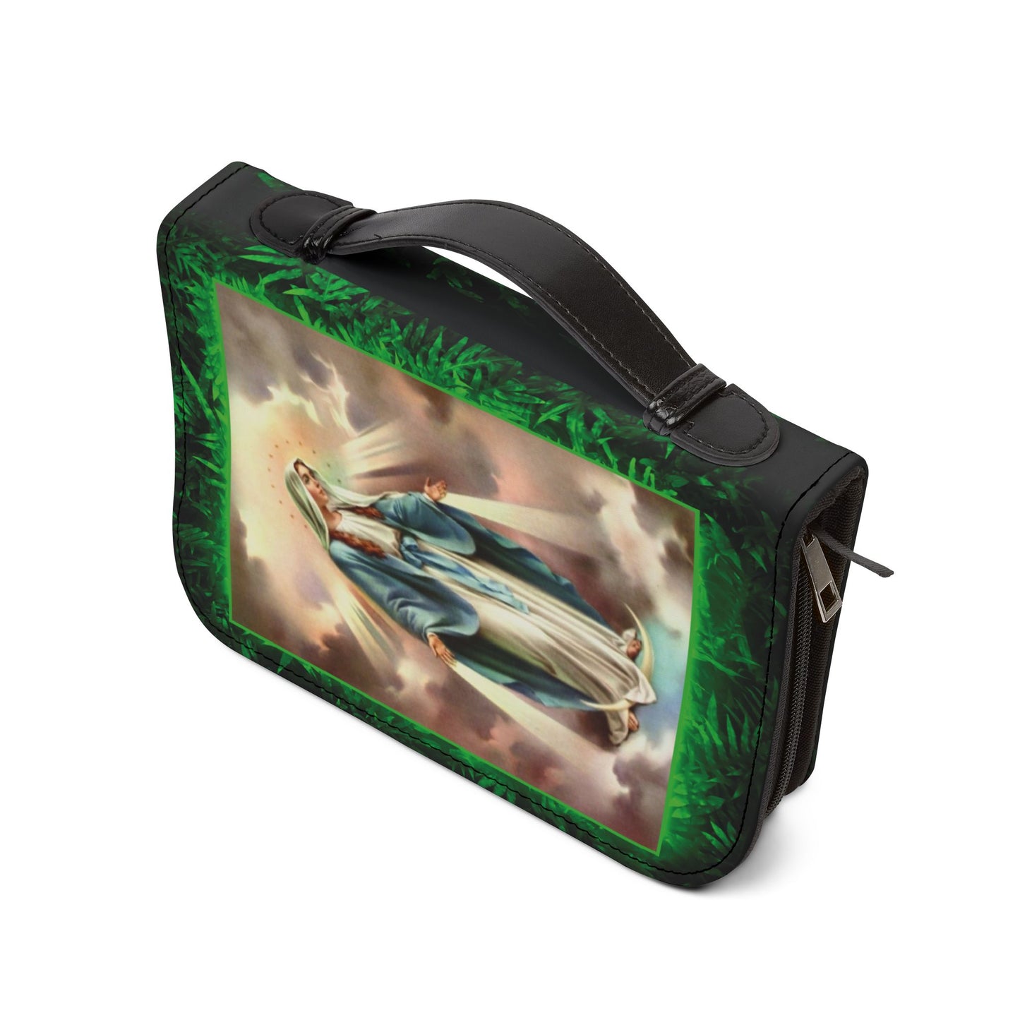 Tropical Glow Bible Cover, Our Lady of Grace / Floral Bible Protector, Christian Church Accessories