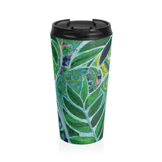 15 oz. Stainless Steel Travel Mug / Amazon Whimsy, Green
