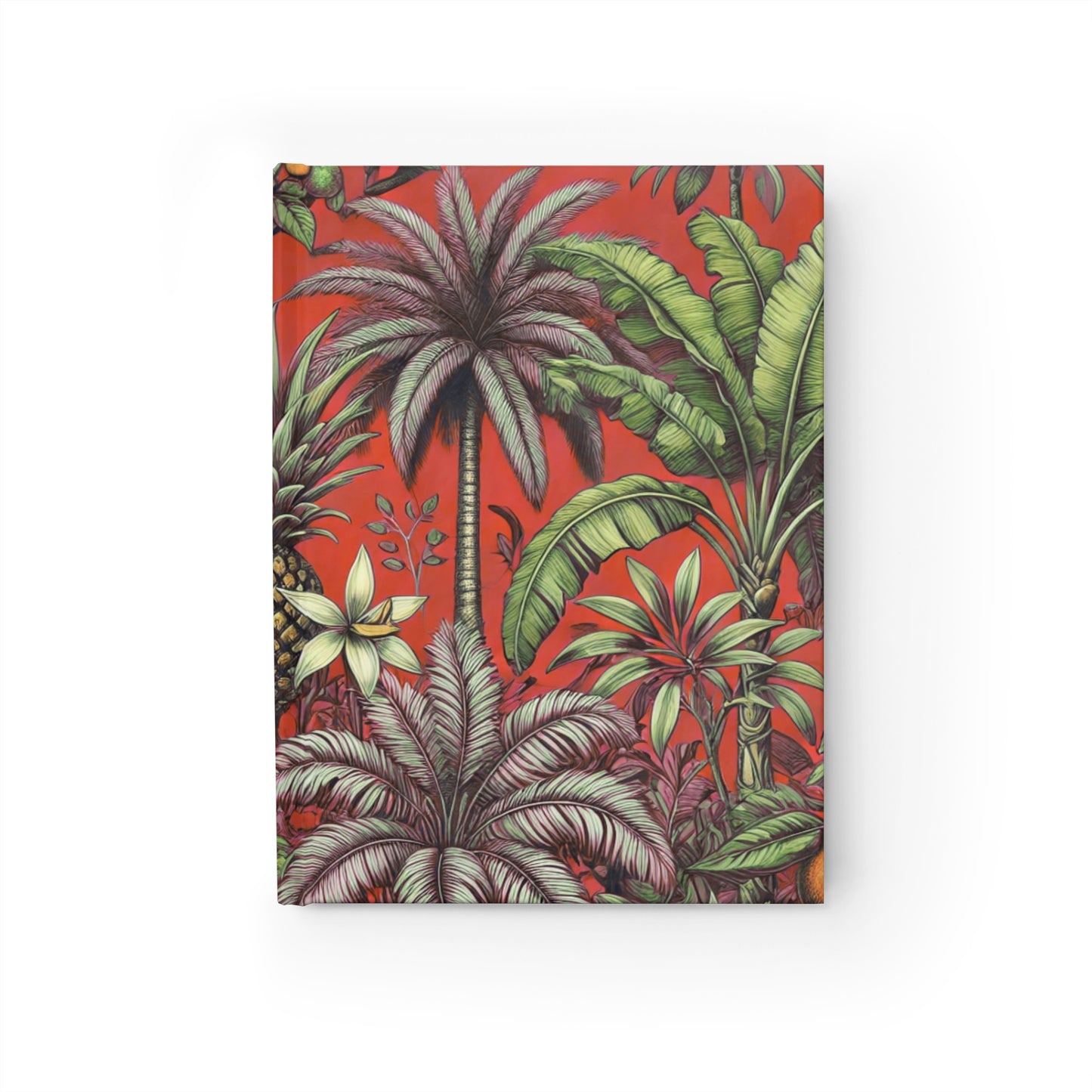 Tropical Fruit/Red Journal - 5" x 7"