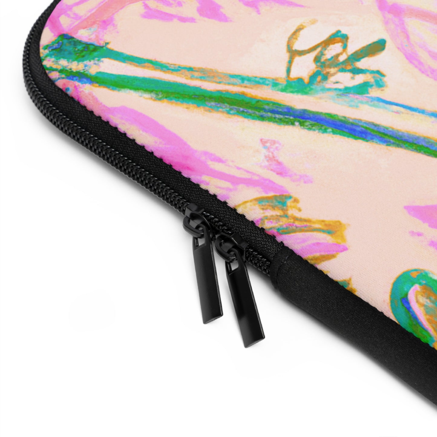 Tropical Laptop Sleeve, 5 Sizes - Perfect for Beach Lovers & Students / Tropical Doodles, Pink
