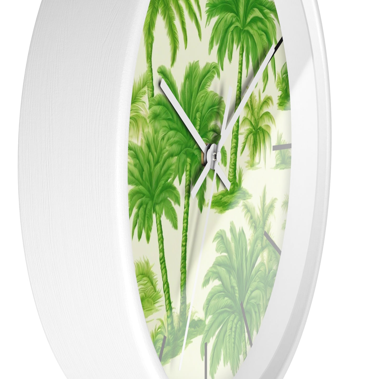 Wall Clock, Playful Palms Toile, Hands/Base Variants