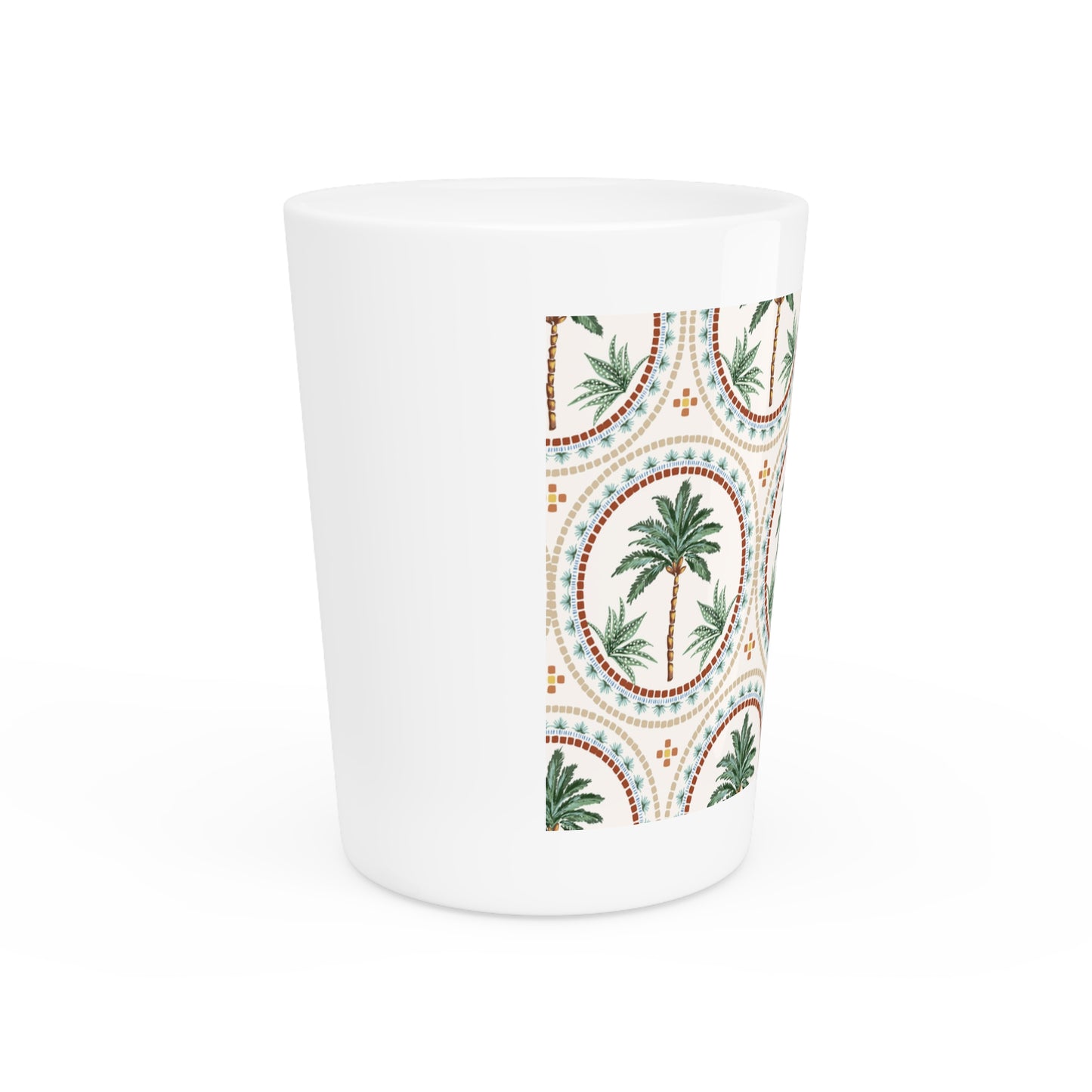 Ceramic Shot Glass - Mosaic Palm Tree