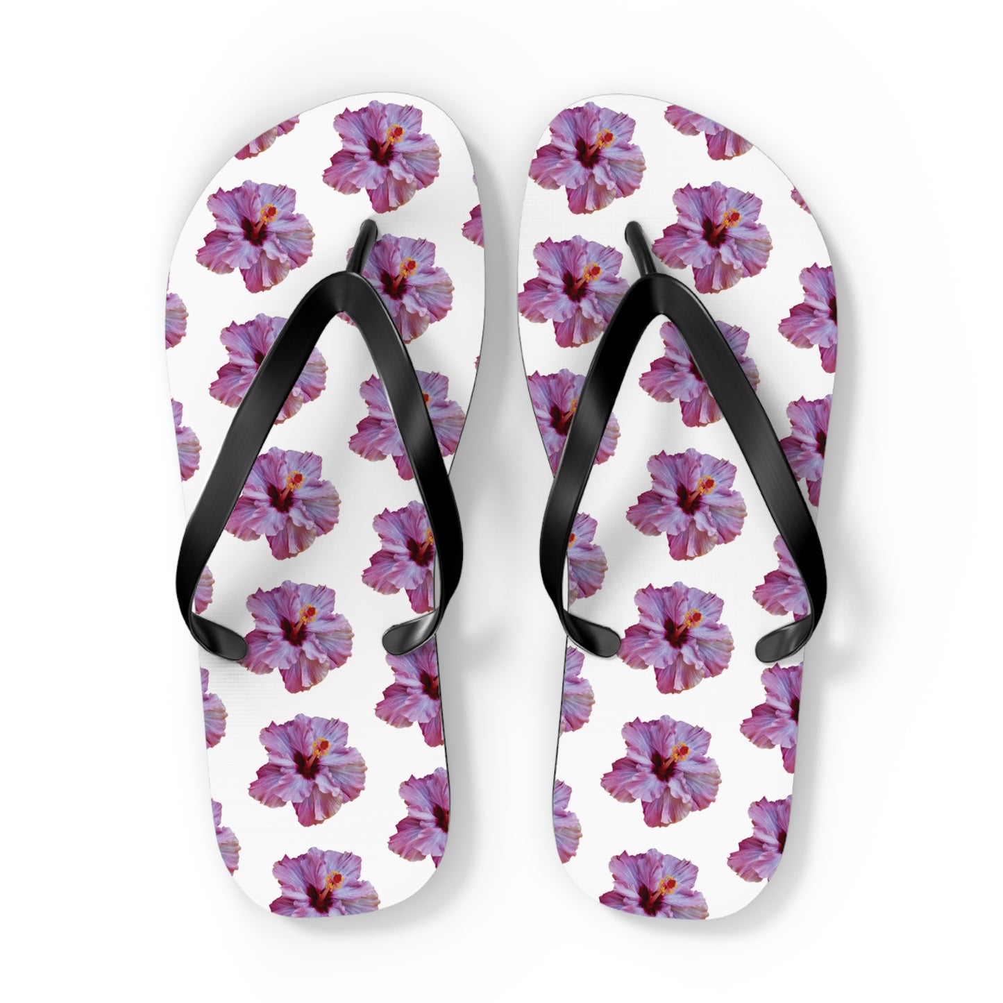 Flip Flops - Purple Hibiscus